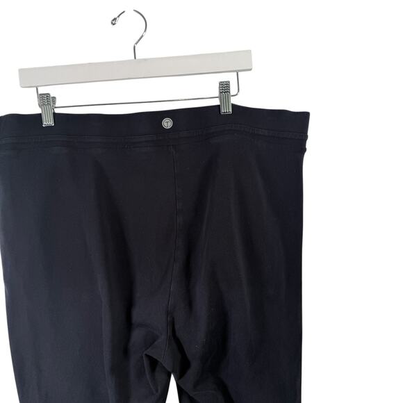 T by Talbots Straight Leg Pull On Pants Black Stretch Casual Womens Plus Size 2x - Picture 5 of 5